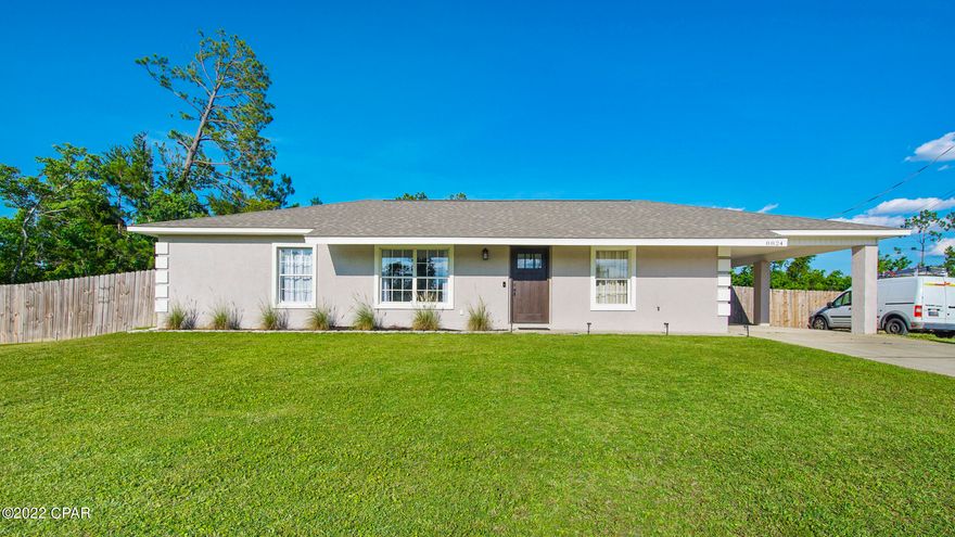 Beautifully Updated home with split floor plan walk through the front door into the very open Living room, connected to the dining area and kitchen, upgraded with newer stainless steel appliances, newer cabinets, with premium vinyl plank flooring. enjoy the giant fenced in back yard, great for get togethers and cookouts, or letting your pets roam around. Newer HVAC system, Ring doorbell security system, and newer washer and dryer that will be staying with the home. Give your favorite Realtor a call today to schedule your showing! All measurements are approximate, Buyer to verify if important.