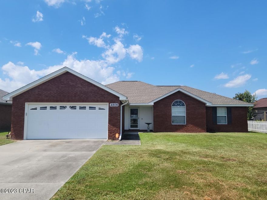 Welcome to the  popular Cherokee Heights subdivision. This lovely home is a 3 bedroom, 2 bath with 2 car garage. Equipped with refrigerator, dishwasher, microwave and range.  Fresh paint, and new flooring. Living room features plank flooring and fireplace. There is a sunroom or flex-space. Spacious Master bedroom, and walk-in-closet.  The master bath has double vanity, whirl pool tub, and separate shower.  Large fenced backyard. Both Tommy Smith Elementary and Merritt Brown School are within the subdivision. Call to schedule a tour.