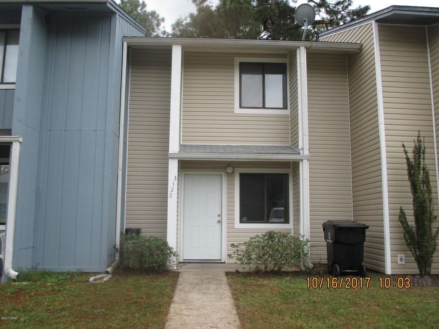 2/1.5 Townhouse centrally located in Panama City. All property sizes and ages are approximate, please measure and/or verify if important. School assignments are subject to change, please check with Bay County for most accurate information. Deposit is the same as the rent. Pets NOT Allowed!