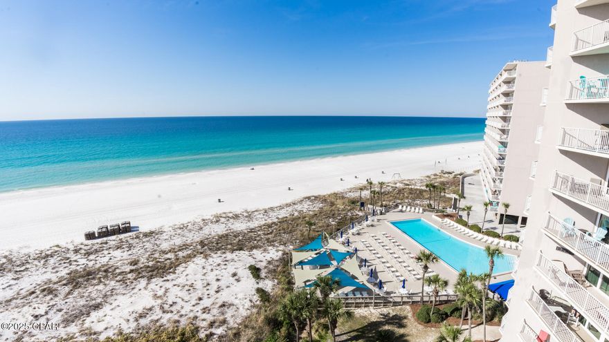 CURRENTLY UNDER CONTRACT, SELLER WILL CONSIDER BACKUP OFFERS'**Gulf Front** Amazing 2BR 2BA fully furnished condominium, Tile flooring throughout, fully equipped Kitchen w/breakfast bar. Amazing Gulf Front and Sunset views from large balcony, you can see the beach and 1 of 3 pools, great for *Relaxation*. Condo has updated, Kitchen, Bathrooms, sliding doors and windows just to mention a few. Rental ready for investment or great second home. Dunes of Panama has 3 pools, clubhouse, tennis, pickleball, shuffleboard, fitness room, Snack shop and a place to grill. All dimensions are approx.