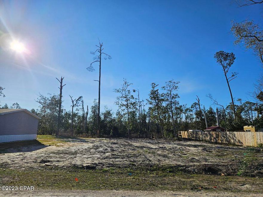 This vacant lot is cleared and ready to build. You can put a home or mobile home on this lot. The building and septic permits have been issued! Minutes from Lynn Haven, the airport, and Pier Park. Great fishing nearby! What a great location!!!