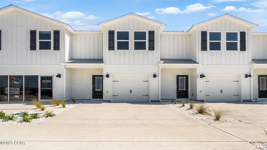 Welcome to the Salt Creek Townhomes located in the highly visited Mexico Beach, Florida. Salt Creek is located right on the edge of Bay County, you will find beautiful beaches of the Gulf of Mexico within walking distance, and local restaurants and shopping close by. These homes offer easy access to Tyndall Air Force Base (just a 15-minute drive), Panama City Beach (30 minutes away), and downtown Port St. Joe (only 20 minutes away).

At Salt Creek, we have the Sabal Townhome which features 2 floor plans, an interior and exterior unit. These thoughtfully designed townhomes offer either 4 bedrooms and 2.5 bathrooms or 3 bedrooms and 2.5 bathrooms. The single townhome has a 1-car garage, and the exterior unit has a 2-car garage.

On the outside of these units, you will see quality Color-Plus Hardie Board exteriors, complemented by prairie-style doors and 30-year dimensional shingles. Convenience meets security with steel garage doors equipped with openers, weatherproof outlets, hose bibs, and Kwikset deadbolts on all exterior doors.

As you enter inside, you will feel right at home with beautiful EVP flooring at your feet, leading you to the open living room and kitchen or the spacious upstairs. In the kitchen and bathroom, you will find gorgeous quartz countertops, white cabinets with brushed nickel hardware, and stainless-steel appliances in the kitchen. Stay cool at the beach with energy-efficient cooling and heating systems, Low-E insulated windows with screens, and water-saving elongated commodes.

For added security, every home comes equipped with a Safe Haven Surveillance system, Skybell doorbell, Honeywell thermostat, and DEAKO Smart Switches. Rest assured with a one-year builder's warranty from DR Horton and a ten-year structural warranty through RWC. Our Salt Creek community features underground utilities making it less susceptible to damage from severe weather leading to fewer outages and more reliable service.

Escape the hustle and bustle with a peaceful community atmosphere free from heavy traffic and short-term rentals. Welcome to Salt Creek - where coastal living meets modern comfort.