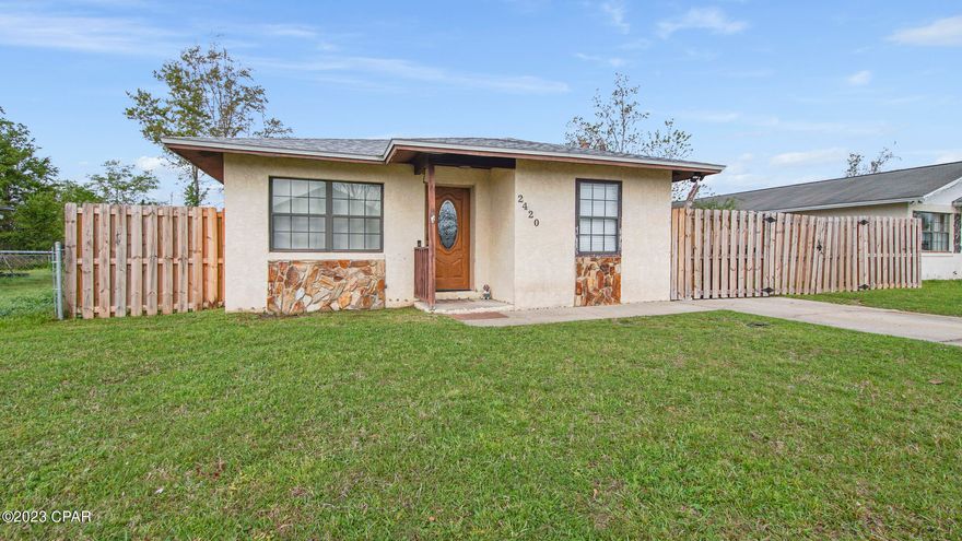 Take a look at his beautiful home. This well maintained home is located  the heart of Lynn Haven. This home features 3 bedrooms and 2 full baths. Lots of updates and improvements.  New HVAC, new ductwork, new paint, new updated kitchen, updated fence. Refrigerator does not convey with sale. Don't wait! Call your favorite Realtor now for a private viewing. No showings until 3/18

'All dimensions are deemed accurate, if important buyer to verify