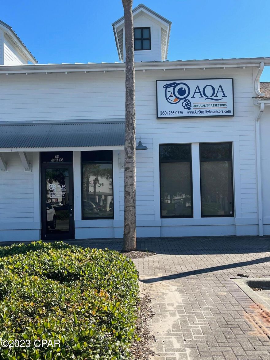 Village of Grand Panama boasts this move-in ready 1,520 sq. ft. professional office space. Features 4 private offices and several supporting work spaces. This is a rare find on Panama City Beach. This office suite is immediately adjacent and surrounded by medical practices, restaurant dining, and other professional services for convenience for employees and customers/clients.