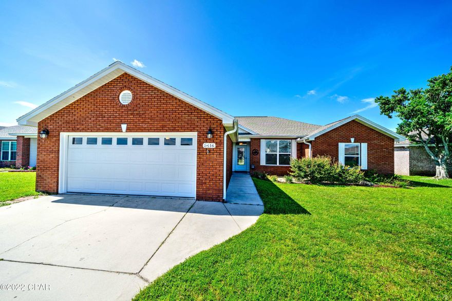 PERFECTION! This is literally the perfect 4/2, with a POOL in a GORGEOUS backyard, just waiting for you! Upon entering you will notice - an open floor plan, crown molding, bullnose corners, LVP flooring, and an electric fireplace for those cool evenings. The kitchen will amaze you with the stunnig backsplash, granite counters, oak cabinets and stainless steel appliances. Enjoy your morning coffee in your eat-in kitchen, looking out at your SPECTACULAR landscaping!! Relax after a long day in your refreshing pool, OR, grill and entertain family and friends! In 2019, NEW - roof, A/C, windows, garage door, pool  pump, privacy fence, duct work AND freshly painted!! Location is fantastic, Tyndall is 20 minutes, I10 straight shot up 231, plus a lovely neighborhood! Sizes to be verified by Buyer.