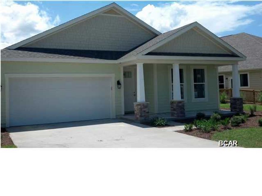 This home has a Cobia Floor Plan with a Craftsman Elevation. This house is a new construction Model Home Example and not the actual house being built.A Samuel Taylor built home includes standard features such as designer carpet in main areas and bedrooms, 8 ft. 2 panel craftsman interior door package, brushed nickel fixtures and faucets throughout, insulated (R19) interior common walls and insulated (R38) ceilings, and durable Sherwin Williams premium interior wall paint. Kitchen features stainless steel appliance package (range, dishwasher, & microwave) and oversized 36'' wood cabinetry with crown molding, and granite counter tops. Full bathrooms include raised vanity heights, large tile flooring in bathrooms and laundry rooms, 2 x 6 Exterior Wall Construction, and hurricane tie down rod anchor system. Exterior of home includes coastal and craftsman architecture, spacious 2 car garage, architectural roof shingles with an extended warranty, low maintenance aluminum fascia and vinyl soffits, termite treated foundation, Hardi-Plank siding with an extended warranty, and durable Sherwin Williams Loxon exterior paint. All new construction homes are backed by a 2-10 Home Buyers Warranty. Your HOA dues includes lawn maintenance for the home. The Whisper Dunes subdivision includes sidewalks, curb & gutter, a beautiful community pool and pool cabana. Whisper Dunes is a golf cart friendly community and you are within a short driving distance to our beautiful beaches, Pier Park shopping, NW FL Beaches International Airport, and the beautiful 30A South Walton area. Choose your lot, floor plan & elevation, choose your design options, and pick your paint colors! All measurements and sizes are approximate, please measure for accuracy and verify all sizes.