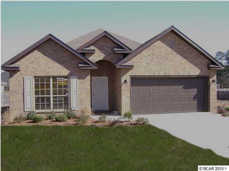 The Madeline floor plan offers a large kitchen that is open to the breakfast and family rooms. The kitchen and breakfast are divided by a long breakfast bar which makes this home great for entertaining. The family room has a trey ceiling with fan and has the option of adding a corner fireplace. The master suite has a trey ceiling with ceiling fan, and the bath has a garden tub with a window, separate shower, water closet, linen closet and a very large walk in closet. The study can have optional uses: dining room or 4th bedroom. The wet areas are tiled. Call agent for specific information. We have a total of 25 lots to build on, call me for assistance on any of them. Upgrades such as granite & wood not included in the price listed. Add $11,650 to upgrade from 12'' to 19'' tile, granite