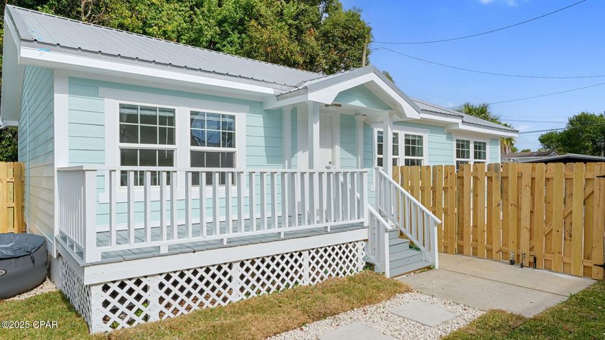 Step into this beautifully renovated, 3-bedroom, 2-bath gem in the sought-after Laguna Beach neighborhood of Panama City Beach. Boasting approximately 1,050 sq ft of thoughtfully updated living space, this coastal retreat combines vacation-caliber appeal with smart investment potential. Interior Highlights: Bright, open living area with LVP flooring and crown moulding throughout Chef-ready kitchen featuring new white cabinetry, sleek backsplash, and stainless/white appliance suite — a fresh, modern palette. Three generously sized bedrooms onsite, each with ceiling fans and ample natural light. Thoughtful upgrades throughout (floors, lighting, trim work) creating a move-in ready atmosphere Exterior & Location: Nestled on a .07-acre lot (approx. 50 × 65) in the heart of the beach community; the home faces Laureno Pl and is minutes to Hwy 98 and the Gulf beaches. No HOA, offering flexibility for both owner-occupants and investors of short-term rental opportunities (STRs allowed). Investment & Lifestyle Appeal: This property isn't just a home — it's a lifestyle and investment. With STR usage permitted in the neighborhood, you could enjoy vacation stays here yourself while generating rental income when you're away. Hot tub.