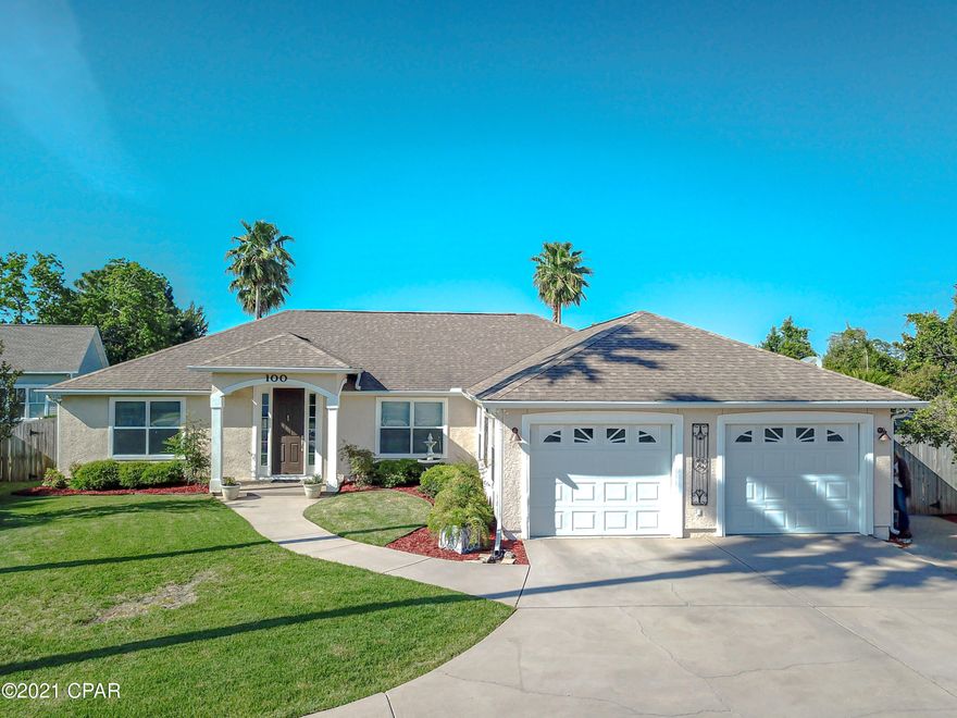 HOME IS CURRENTLY UNDER CONTRACT SELLER IS ACCEPTING BACKUP OFFERS!  We love this home for so many reasons. wonderful  split bedroom and open floor plan, gorgeous wood flooring, large open kitchen w/ dining nook,wonderful pool views from the living ,kitchen guest bedroom and master bedroom.The master bedroom has French doors leading to the gorgeous backyard and pool area. The inground ,salt water pool is Amazing! It is surrounded by landscaping & plenty of pool side room for entertaining! The oversized yard  has fruit trees ,gardening area and is perfect for your furry friends also  an Oversized parking area &  car garage

This golf cart friendly area is close to Pier park and the wonderful restaurants,shopping and entertaining it Geo Thermal system
2 hot water heaters one is new
new Fridge