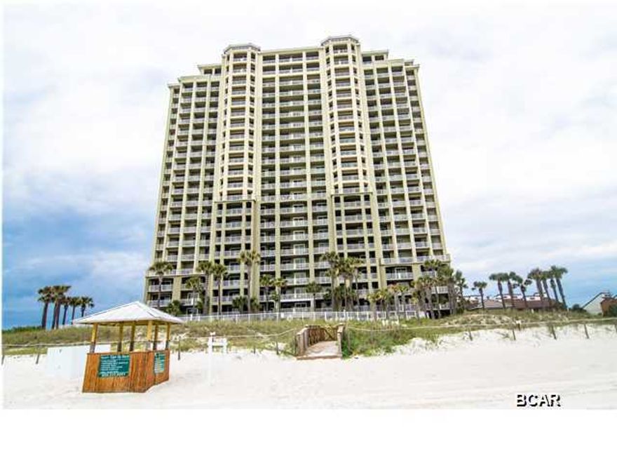 Luxe Gulf front living at the perennial favorite resort ~ Grand Panama. What a great price for 2 bedrooms, 2 bathrooms and a bunk nook - you can easily sleep 8 in this perfect rental condo! Located in the highly desired ’05 stack which is one of the few stacks in Grand Panama that offers an unobstructed view of the Gulf! The unit is being sold fully furnished with warm & inviting décor. Many upgrades and decorator-perfect finishes throughout. New pain & HVAC this summer (’17) The kitchen has been upgraded with stainless steel appliances, granite countertops & breakfast bar, custom tile backsplash, and 20'' tile floors. The Gulf front Master Suite opens to the large balcony, has a king bed, flat screen TV, balcony access, and en-suite bathroom. The master bathroom is exquisite with a large soaking tub, separate walk-in shower, granite countertops, double vanity, and tile floors. Grand Panama resort is situated on 35 acres including 14 acres of common areas with many resort style amenities and luxuries such as including: 6 pools, 6 spas, 3 fitness centers, 4 full service Tiki bars, an owner's lounge, playground, water slides, beach service, retail and coffee shops, meeting space, on-site rental desk, 24 hour security and much more. The Village of Grand Panama is also directly across Front Beach Road and features incredible restaurants like Bonefish Grill and Another Broken Egg, a coffee shop, and boutiques. Do not miss out on this opportunity to own an upgraded 2BR Gulf front condo with the incredible amenities of Grand Panama Beach Resort!