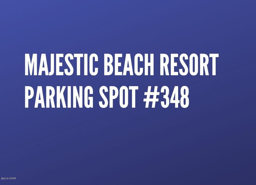 MAJESTIC BEACH TOWERS ASSIGNMENT OF PRIVATE PARKING SPACE #348 Enjoy the luxury and convenience of your own private assigned parking space.