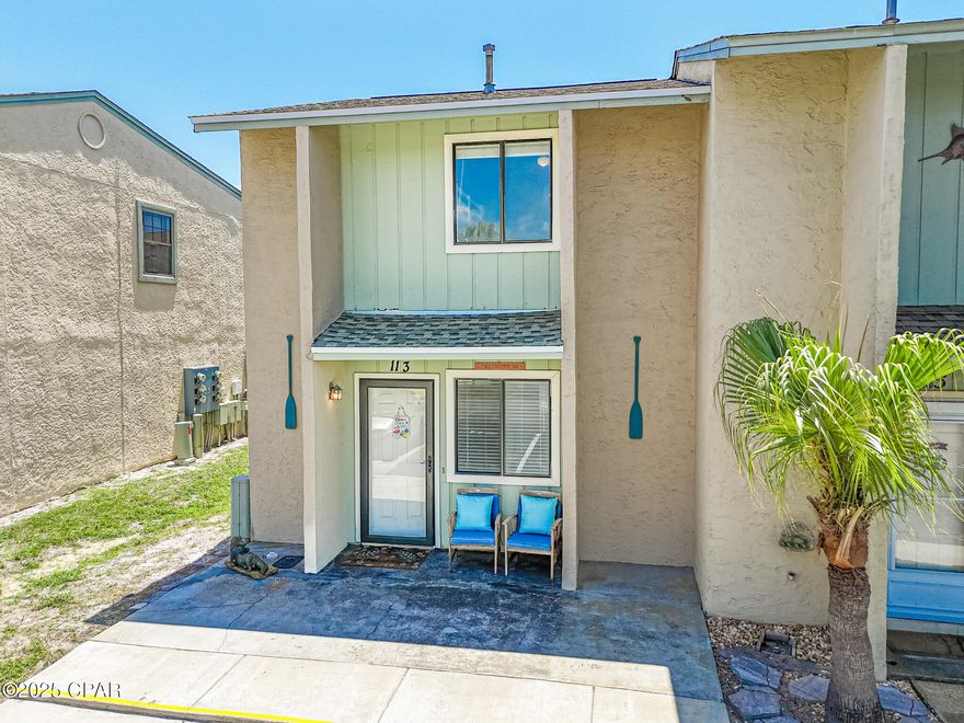 New Roof. New Water Heater. Heated Pool Right Out Front. And the Beach Across the Street.

Welcome to 113 Cindy Lane -- where the upgrades are done and the lifestyle is turnkey.

This 2BR/1.5BA end-unit in Gulf Highlands checks all the smart-buyer boxes:

> Brand NEW Roof (2025)
> Brand NEW Water Heater (2025)
> Modern Fire Protection System
> Remodeled heated pool directly in front of the unit (one of the very few heated pools in Gulf Highlands)
> Insurance recently reduced to approximately $3,400 (building) + $600 (flood)

That's peace of mind you can feel -- and savings you can appreciate.

Skip the elevators and crowded garages. Here, you park at your front door, grab your flip-flops (or golf cart keys), and head toward the sugar-white sand just across the street. Your dedicated golf cart parking spot makes beach runs a breeze.

Inside, you'll love the solid surface flooring throughout, coastal décor, and turnkey furnishings -- ready for immediate enjoyment as a second home or income-producing rental.

And Gulf Highlands? It's one of the most amenity-rich communities in Panama City Beach:

• 11 pools (5 heated)
• Private Gulf-front beach clubhouse with pool & snack bar
• Tennis, pickleball, shuffleboard
• Mini golf, playground, fitness center
• Onsite dining at The Beach House

You're also minutes to grocery stores, shopping, and some of PCB's favorite local spots.

This isn't just another beach condo.
It's an upgraded, low-maintenance, income-friendly coastal retreat with smart improvements already handled.

Easy to show. Easy to love.