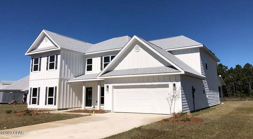 New Construction now selling! This Elliot floor plan is situated on an oversized corner lot. The centerpiece of the home is the magnificent 2-story great room, featuring vaulted ceilings and an abundance of natural light from its rows of windows. The kitchen, complete with a large island and ample counter spaces, as well as a breakfast area, is idea for home-cooking and entertaining. The luxurious bedroom one is on the main floor and is a true escape, featuring a full bathroom with a walk-in shower, soaking tub, double vanity, and a private toilet. Bedroom 1 also includes two walk-in closets for ample storage. Upstairs, you'll find 3 additional bedrooms, an office or study with its own walk- in closet and vanity and a shared bathroom. The home is rounded out by a large bonus room that can be used as a game room, theater room, or second living area. The outdoor area is an extension of the home, with a large, covered porch accessible from bedroom 1 or breakfast nook, offering ample space to create your own backyard haven. This energy efficient home offers Home is Connected Smart Home package, DEAKO switches, 1-year builder warranty and 10-year structural warranty.