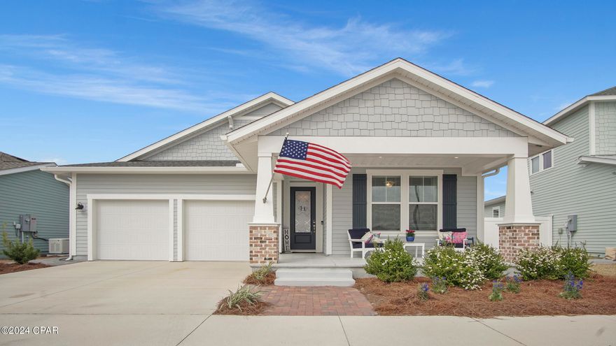 OPEN HOUSE!! This Sat and Sun Mar 2nd, and 3rd 1:30pm - 3:30pm. Welcome to this exquisite property located in the highly coveted SweetBay community, nestled along the scenic shores of Panama City Bay. Offering a plethora of amenities and activities, SweetBay epitomizes waterfront living at its finest along with two pools, basketball court, parks throughout, a dock on the bay,. This charming home boasts 3 bedrooms and 2 bathrooms, providing a comfortable and spacious living environment with stunning water views. Situated on one of the larger lots in SweetBay, you'll relish in the expansive backyard space, perfect for hosting family gatherings and outdoor activities.
Step inside to discover high-end finishes throughout, including 9 and 10ft ceilings a chef's kitchen equipped with a large center island, upgraded custom cabinets, quartz countertops throughout. The main living area showcases luxurious LVP flooring, crown molding, larger windows with trim allowing for more natural light and  adding an elegant touch to the space. The master suite is a true oasis, featuring a custom walk-in shower adorned with two shower heads, including a soothing rain shower for ultimate relaxation. Additionally, this home boasts a state-of-the-art smart home lighting system, seamlessly integrated for convenient voice-activated control throughout. With the future Marina, Town Center, and endless amenities just a golf cart ride away, this is more than just a home—it's a lifestyle. Don't miss the opportunity to make this exceptional property yours and experience waterfront living at its finest in SweetBay. Schedule your showing today! information deemed reliable but not guaranteed. Buyer responsible to verify all information and measurements