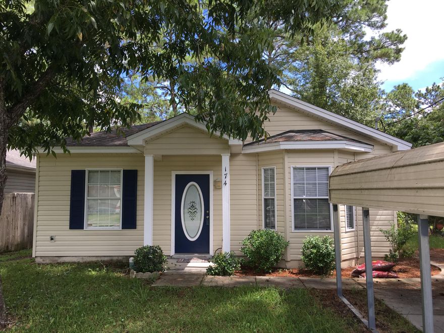 3 bedroom 2 bath home Features include New carpet and fresh interior paint, partially fenced backyard with fruit and nuts trees, storage shed, covered metal carport. This would be a great starter home with very cute features move in ready.