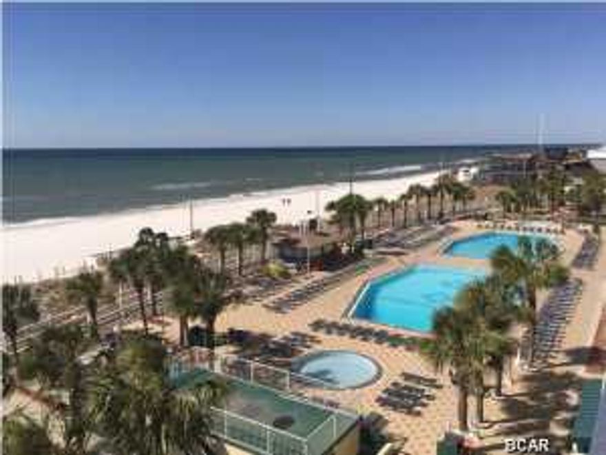 Located in the heart of Panama City Beach in the well established Summit development. The Summit is gated with security at the gate and also roving security. It features outstanding amenities such as pools for adults and children, a BBQ restaurant and picnic area. This spacious one bedroom unit with a bunk is completely upgraded. The wet areas and main areas are all tile with fresh neutral carpet in the bedroom. The walls have been freshly textured and painted. All the appliances are brand new. There are fabulous Gulf views from the large tiled balcony that flows from the living room. A new water heater has been installed and a new air conditioning system! The cabinets and countertops were updated by the former owner. The kitchen has room for a washer and dryer. This is by far the