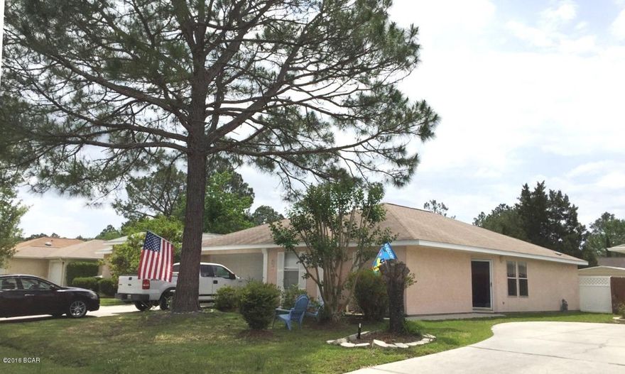 Nice 3 bedroom 2 bath home under $145,000!  Located on a cul-de-sac, open floor plan with tile flooring throughout the living/dining area and kitchen.  The master bedroom has a walk-in closet and master bath. The backyard has a privacy fence, a sprinkler system, and a 12 x 20 metal shed that can be used a s a workshop, storage, etc. Open patio area as well as a covered patio area. All measurements are approximate.  Please verify.