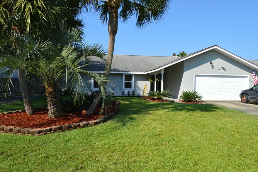 WOW!  PRICE REDUCTION!  Time is running out seller moving out of state-Needs you to move in this lovely beach home with a pool!

Quiet well established neighborhood off North Lagoon with easy access to public beaches, shopping and eateries! EXTERIOR FEATURES: include a oversized 2 car garage with built in work bench and shelving and a BRAND NEW custom 18ft. steel work station and cabinet system and additional storage space in garage attic.  A separate secondary driveway for parking your boat or RV behind the privacy fence and gate. And yard is well manicured with a sprinkler system. The backyard has abundance of patio area surrounding the pool which is great for entertaining, cooking out or just relaxing. Patio also has a semi enclosed outdoor shower! INTERIOR FEATURES: This is Not your typical beach house it offers a large open living/ dinning area with vaulted tongue and groove ceiling, stone gas fireplace and wet bar, and still has plenty of room for your huge flat screen TV and entertaining and view/ access out to the pool area! Kitchen has plenty of elbow room for multiple chefs and plenty of beautiful oak cabinets for all your baking and cooking needs with glass backsplash, new stainless steel appliances, and added bonus of "2" built in pantries!  And, with access out to backyard.
House is rounded out by 2 large guest bedrooms, amply closet space, guest bathroom with double vanity and linen closet. Master bedroom has vaulted tongue and groove ceiling, walk in closet, bathroom  sports a double vanity and large walk in shower and view/access out to pool area!  Home is being offered with all appliances including washer and dryer, extra garage refrigerator and freezer! And all outdoor patio furniture!  WOW This home is "move in ready" and is waiting for you and your special touches!