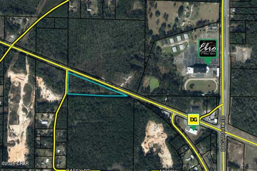 Wooded Commercial Land - Hwy 20 Frontage | Ebro, FL

Explore the potential of this wooded commercial parcel located directly on State Highway 20 in Ebro, Florida—just a short 20-minute drive from Panama City Beach. Offering excellent road frontage and visibility, this property is ideal for a variety of commercial or mixed-use developments, including retail, storage, service-based businesses, or a long-term investment hold.

Property Highlights:

Wooded and naturally private, ready for clearing and development

Prime Hwy 20 frontage with high traffic and strong exposure

Zoned commercial 

Close proximity to Hwy 79 and the Ebro Greyhound Park

Utilities nearby 

Just 20 minutes to the beaches, shopping, and tourism of Panama City Beach

Whether you're looking to build now or hold for future growth, this parcel offers tremendous opportunity in a rapidly developing corridor of the Florida Panhandle.

Your vision starts here—schedule a showing today!
