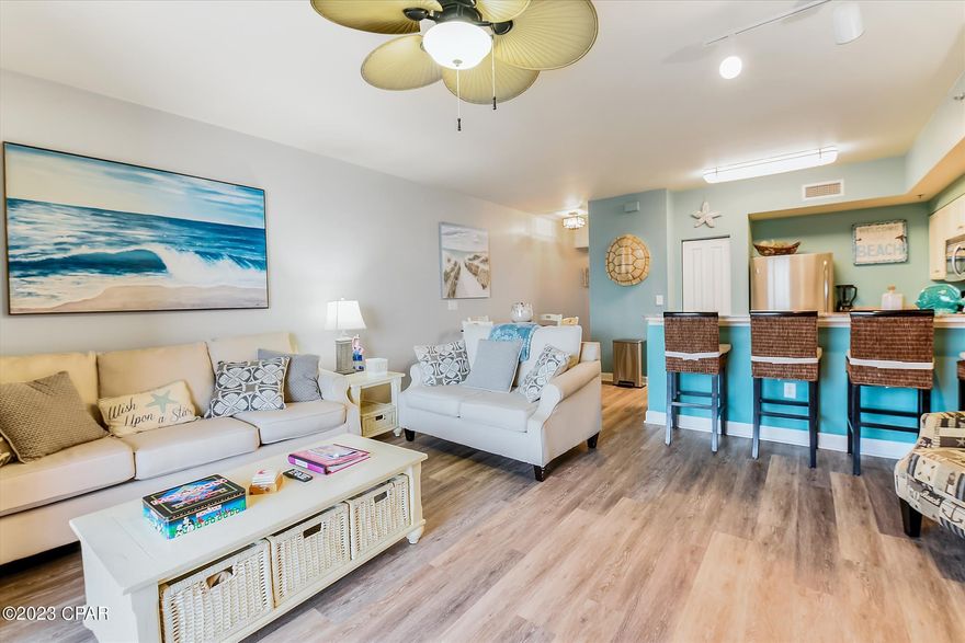 OWNER FINANCING AVAILABLE!! ARE YOU SELF-EMPLOYED AND DON'T WANT TO DEAL WITH THE BANKS FIRST-HAND? TAKE ADVANTAGE OF THIS OPPORTUNITY TO CASH FLOW!! LET'S MAKE THIS HAPPEN FOR YOU AS THE 2024 SEASON KICKS INTO GEAR!!!

COMES WITH 2 PARKING SPOTS, ONE DEEDED AND ONE ASSIGNED!!!

Welcome to Paradise at Shores Of Panama, a stunning resort nestled along the serene Gulf of Mexico coastline located in the Panhandle. This exquisite listing offers the perfect blend of luxury and coastal living with breathtaking views and an array of resort-style amenities.

Upon entering this meticulously chic unit, you'll be greeted by breathtaking views of the Gulf of Mexico from the spacious living area, thanks to the floor-to-ceiling windows that bathe the space in natural light. Imagine waking up to the sound of waves and enjoying your morning coffee on the private balcony overlooking the pristine white sandy beaches.

The grand master suite is a true sanctuary, boasting side views of the Gulf of Mexico from the windows, the kitchen is fully equipped with modern stainless steel appliances, granite countertops, and ample cabinet space, making it a home away from home. 

Also, it features LVP flooring through the living areas, tile in the bathrooms, EXTRA owners storage on the same floor, a bunk room with barn door to provide privacy, and coastal chic furnishings that creates a warm cozy feel but also brings out that coastal vibe. 

Step outside onto your private balcony and revel in the awe-inspiring views from the Penthouse!! Savor your morning coffee while watching the sunrise over the horizon and the dolphins play in the distance or unwind at the end of the day with a glass of wine as you witness the vibrant sunset painting the sky with an array of colors. This outdoor oasis invites you to relax, unwind, and create lasting memories. 

Located within an exclusive resort-style complex, owners and guests can take advantage of a multitude of premium amenities. Dive into the sparkling pool or lounge in the sun on the expansive sun deck. Stay active with the fitness center or tip your toes in the white powdery sand as you walk directly down to the beach. Additional conveniences include covered parking , deeded parking space, secure entry, and 24-hour security.

Don't miss the opportunity to own this exquisite beachfront ''Penthouse'' unit!! Embrace the coastal lifestyle and make this luxurious condo your very own piece of paradise. Experience the ultimate coastal living at 9900 Thomas Dr 2326, where every day feels like paradise. Contact us today for a private showing.