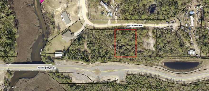 Hickory Bluff, named for the trees and high and dry land, here is a building lot, ready for a new construction or mobile home. Surrounded by new homes and a short distance to Fanning Bayou, fishing, boat ramp and just a few miles from Lynn Haven. The lot has with no association fees so bring your boat, RV, build a pole bar or workshop. Peaceful, quiet and ready to go today!  Seller is offering a $2,000 site prep allowance for Lot 34A. Choose from any we have for sale in Hickory Bluff community! Call for additional details.