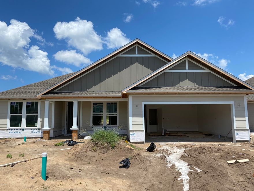 NEW CONSTRUCTION KITTIWAKE GOLD 4/3-located in Panama City Beach's desired BREAKFAST POINT subdivision built by Southern Coastal Homes-Offering quick easy access to TAFB, the white sandy beaches of the Gulf of Mexico, Publix anchored shopping center, Breakfast Point Academy-Rated A (walking distance) and the famous Pier Park. INTERIOR features of this coastal inspired home offers a private grand Foyer entrance, large volume Great Room open to a chef's kitchen with gas cooktop, separate oven with large center island, custom cabinetry with soft close drawers and stainless steel appliances. Large Master Suite w/ expansive tiled shower, double vanity and large walk-in closet. Office/4th Additional Bedroom, two more Bedrooms with easy access to another full bath, Dining Room and Laundry Room... EXTERIOR features a large 2 car garage, covered lanai, covered front porch, fully sodded yard with Rain Bird sprinkler system. This home is a KITTIWAKE GOLD home with upgraded finishes including luxury vinyl plank flooring, granite countertops, stainless steel sink, tiled Kitchen back splash, Moen plumbing fixtures, Whirlpool "Gourmet Kitchen" appliances, gas cooktop and much more. See the full list of GOLD STANDARD FEATURES, available DIAMOND ADDITION items and finish boards in the document section of this listing.