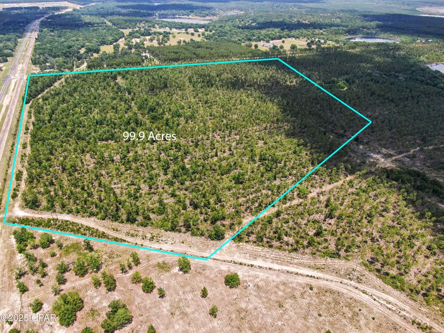 This general commercial 99.9 acre corner property offers possible owner financing with a substantial down payment. The wooded flat land is fenced and has approximately 1,805 feet of frontage on 4-laned Highway 77, only about 3 miles north of Highway 20. There is approximately 2,033 feet of frontage on Greenhead Road. See ''Documents'' for survey that shows all dimensions along with other pertinent data, maps and engineer drawings. High and dry, it is the largest commercial zoned property available in Washington County. Priced at just over $29,000 per acre, this would be a wonderful investment opportunity as residential and commercial growth is going north of Panama City, which is about a 30-minute drive, or about a 35-minute drive to Pier Park in Panama City Beach, home of the World's Most Beautiful Beaches. Allowable uses are RV parks, commercial properties, and light manufacturing. Highway 77 is being 4-laned to Interstate 10. County leaders plan on paving Greenhead Road and add a caution light at the intersection. With $1 million down, seller may finance the remainder at 6 percent interest for 15-20 year payout. See 'Documents' for more information and see additional photos. Additional adjacent 450 acres available for sale for a total of approximately 575 acres.