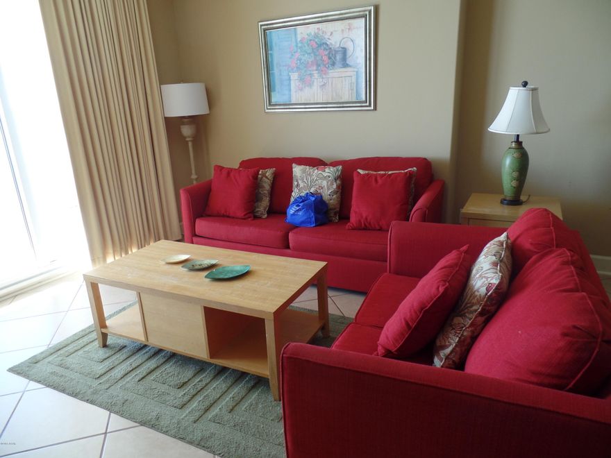 FABULOUS GULF FRONT UNIT * COMPLETELY FURNISHED AND READY FOR IMMEDIATE ENJOYMENT OR READY TO BE PUT ON A RENTAL PROGRAM * KITCHEN HAS CUSTOM CABINETS WITH GRANITE COUNTER TOPS, REFRIGERATOR WITH ICE MAKER, DISHWASHER, MICROWAVE, STOVE/OVEN AND DISPOSAL *  BREAKFAST BAR * DINING AREA * 9' CEILINGS * CROWN MOLDINGS * WASHER/DRYER * GULF FRONT MASTER BEDROOM * SECOND BEDROOM WITH ADJOINING BATH * LOCK OUT CLOSET * EXTERIOR STORAGE ROOM RIGHT NEXT TO THE CONDO OCEAN VILLA HAS THE LARGEST BALCONIES 271SF WITH THE MOST AWESOME VIEWS AVAILABLE * COMPLEX OFFERS TWO LARGE POOLS ONE HEATED AND IS HALF IN THE BUILDING (THIS IS FANTASTIC TO USE IN THE COOLER WEATHER)* LARGE HOT TUB * EXERCISE ROOM * SAUNA *