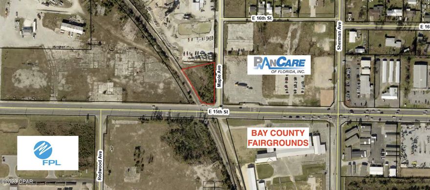 This 0.62± acre site is located on the corner of 15th St and Maple Avenue on one of Panama Cities busiest corridors. This property is currently zoned Industrial 2 in Bay County. High traffic counts and great visibility. County states it could possibly be rezoned to General Commercial or C-3A.