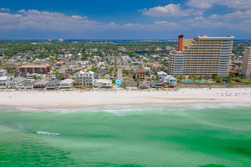 Property is currently under contract, we are accepting back up offers at this time. One of the last remaining Gulf Front building lots in Panama City Beach. Here is your chance to build your dream home on the beach or to build the ultimate vacation rental machine. With generous building restrictions, the sky is the limit! Please verify all info and demensions.