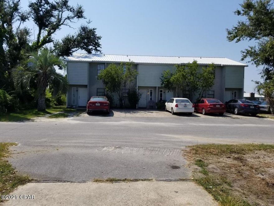 This 2 bedroom town home sits in a residential area. It has a kitchen , 1/2 bath and Livingroom with sliding glass door on 1st floor. Area to back is an open field. 2 BR and a bath upstairs. washer dryer hook ups. Also has new paint and carpet. Pest control and lawn care provided.