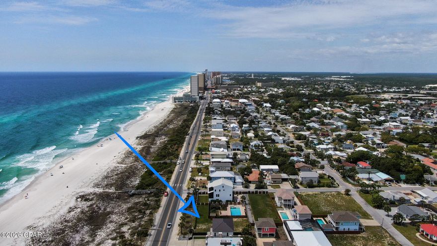 Unobstructed Gulf views and beautiful sunsets! Beach access just across the street! Access the private, gated and dedicated BidAWee beach. Lot is ready-to-build and has a custom 56,000-gallon salt water pool with hot tub and outdoor bathroom already in place! R2/multi-family zoning and no new buyer fee or HOA. (This listing is only for the lot with the pool/hot tub.) Ready to build!!