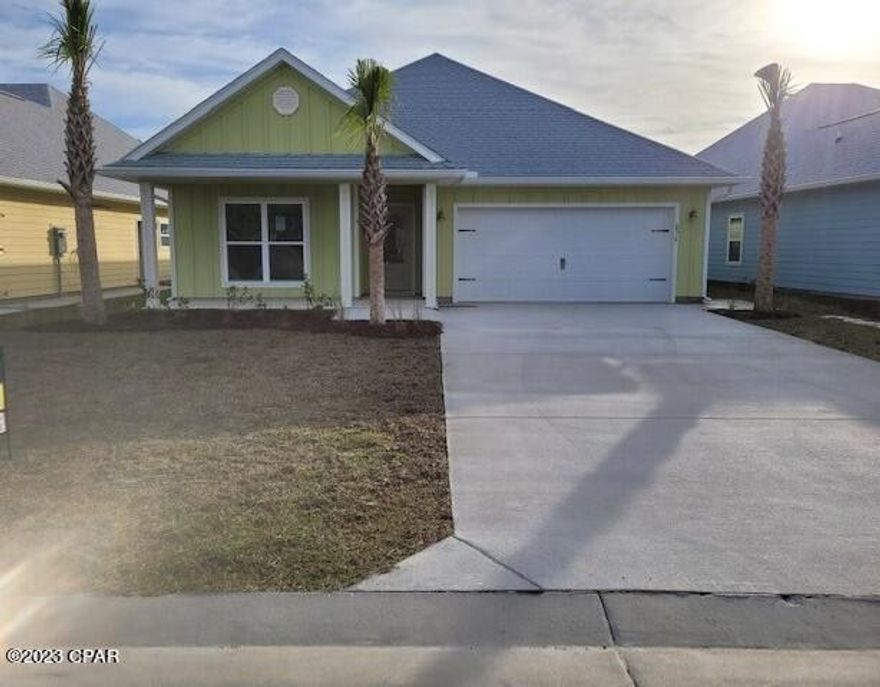 The Rhett is a 4-bedroom, 2-bath home with over 1,700 square feet of living space located in WindMark Beach *overlooking a pond!*  Standard features of this home include beautiful granite countertops with undermount sinks in the kitchen and all bathrooms.  Luxury Vinyl Plank flooring throughout the entire home, 9-foot ceilings throughout, 11-foot double trayed ceiling in the living room, and 10-foot single trayed ceiling in the owner's suite. Stainless steel appliances included are a free-standing smooth top range, microwave, and dishwasher.  This home also includes a disposal and water filtration system in the Kitchen.  WindMark Beach is a tranquil community where one can enjoy the natural settings with boardwalks, walking paths, bike trails, and deeded beach access. WindMark Beach also offers residents numerous luxury amenities and features including a community pool, a gym, restaurants, packaging store/bar, beach equipment rentals, community fire pit, local shopping, and a versatile community center.