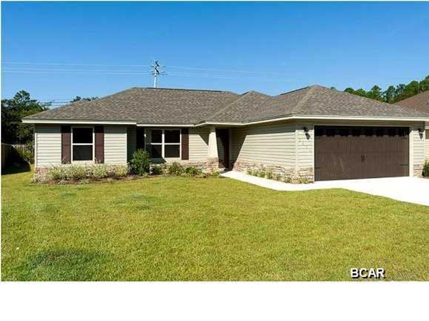 New 4 bedroom, 2 bath home in the heart of Lynn Haven. Beautiful exterior and interior features. The exterior will be upgraded vinyl along with shakers and brick or stone on the front. Home will feature upgraded cabinets, solid surface counter tops, stainless steel appliances, tile throughout plus much more. Buy now and pick your own colors and flooring.