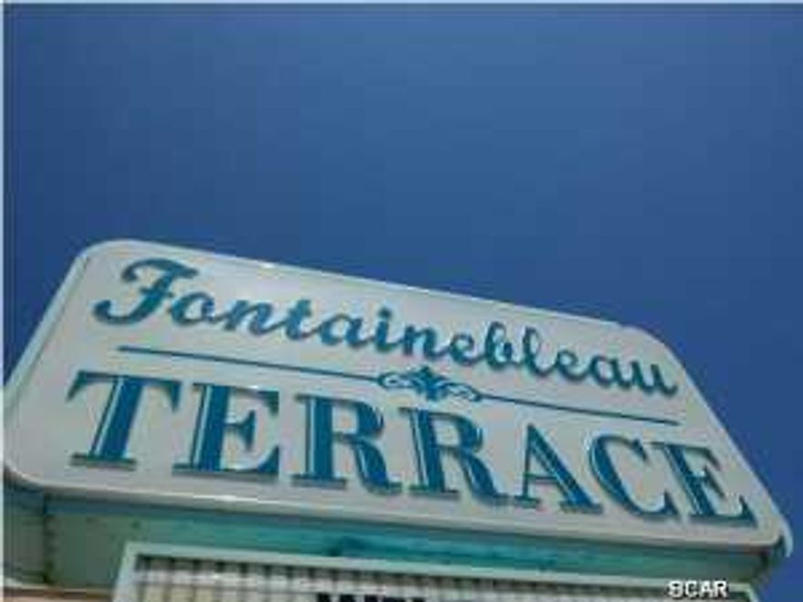 This unit has had a lot or work done to it and is ready for the rental program or your own use. Great Studio with Kitchenette, Bathroom, 2 Beds. recently painted, New Stainless refrigerator, Eat at Bar with Stools, Color TV in the entertainment center. Lots of recent upgrades to interior. The Fontainebleau is going thru a complete exterior renovation (Small $2,500.00 assessment due in Oct 2015)LAND LEASE IS PAID OFF !!!! Great East View of Gulf and Beach (Bid a Wee Dedicated Beach where nothing will ever be built to block your view.