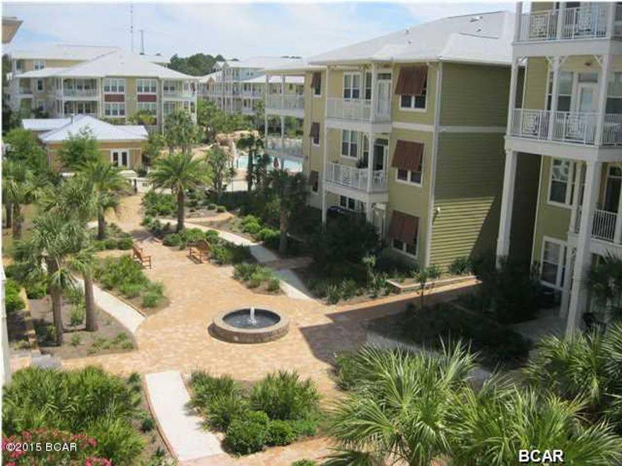 For rent. Executive condo at Island Reserve located in the heart of Panama City Beach. The complex features a 1-acre pool with stone water fountain, lap pool for exercise, and sloped shallow-end for sunbathing in the water. Other amenities include a state-of-the-art exercise facility and basketball court, media room and business center.The 1 bedroom 1.5 bath condo is a 2-level unit with living/kitchen on the 3rd floor of the building and bedroom/laundry on the top 4th floor. Both levels have a balcony overlooking the beautiful landscaping and pool. The kitchen features granite counters, stainless appliances, and breakfast bar. It overlooks the dining and living area. The spacious dining and living offers bamboo wood floors and plenty of natural lighting. There is a half bath off the kitchen with granite counters and custom cabinetry. Going upstairs you will find a huge storage closet and custom cabinet linen closet next to the laundry. Washer/Dryer Included. The large master bedroom is has plenty of room for a King suite and provides nice natural lighting as well. There are his/her walk-in closets. Master bathroom has large soaking tub, stand-up shower, and his/her separate vanities. All appliances and fixtures are top-of-the-line. This is a must see! **No Pets Allowed**