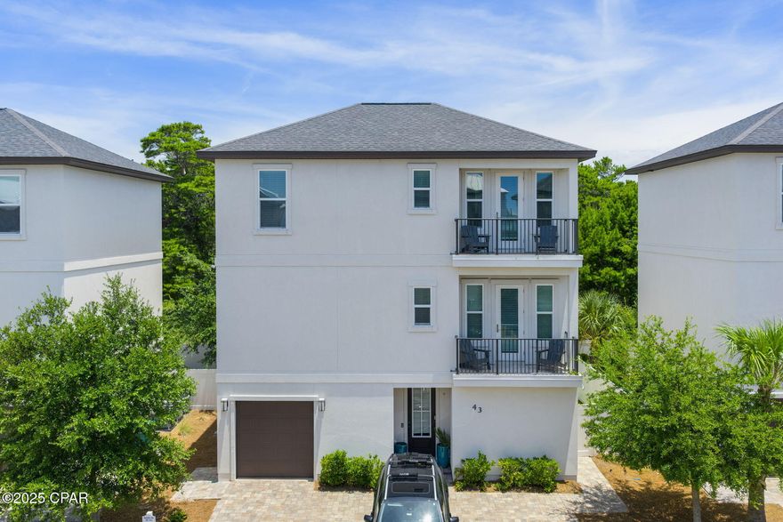 Welcome to 43 Ciboney, a beautifully designed coastal retreat just moments from the shoreline. This spacious 4 bedroom, 3 story residence offers an elevated beachside lifestyle with high-end designer finishes throughout. Thoughtfully curated furnishings are included, making this home truly move-in ready for beach lovers and those seeking a laid-back, coastal escape. 

Inside, you'll find stylish quartz countertops, durable wood-look tile flooring, and the convenience of two laundry areas. The open-concept layout provides generous living space, and the private backyard offers a relaxing outdoor retreat. A 6-passenger golf cart is also included, perfect for easy trips to the beach. 

Perfectly positioned in the heart of the Destin-Miramar Beach corridor, this home offers quick access to top-rated restaurants, championship golf courses, and world-class shopping, including Silver Sands Premium Outlets. Whether you're looking for a full-time residence, vacation home, or income-generating rental, 43 Ciboney is a smart investment in comfort, convenience, and coastal living.