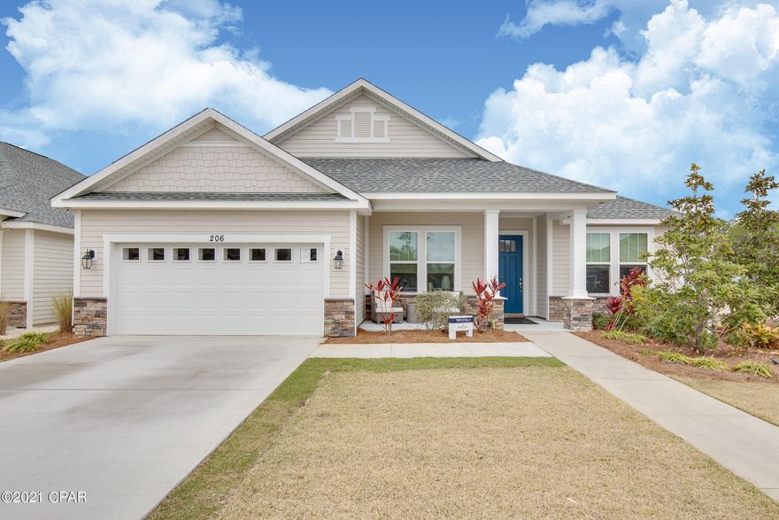This Tripletail II Samuel Taylor home has 4 beds, 3.5 baths, 3,101 sq ft, and a 2-car garage. The kitchen highlights stainless steel appliances, granite countertops, microwave, dishwasher and garbage disposal, and a large walk-in pantry. The master bedroom showcases trey ceilings, a tiled bathroom, and walk-in bathroom closet. All homes are currently built above hurricane code with 2'x6' exterior wall framing, hurricane tie down rod and anchor system, architectural shingles and higher insulation ratings. Interior standard features include 9 and 10 foot ceilings. Visit our community and find your forever home on the beach.