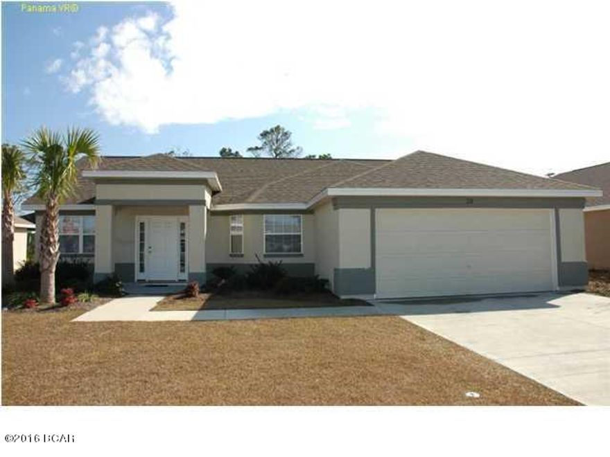 Single family home in Palmetto Trace located close to the beach. Home features large bedrooms and yard, and community pool.