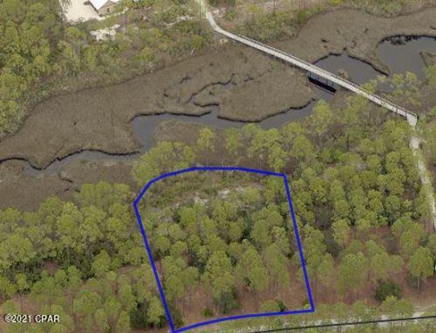 .92 acre wooded Lot with beautiful hardwoods backing up to the marsh and a creek. Pavement to the property line. No gravel roads to travel! Close to the world class amenites that make RiverCamps one of the most sought after communities in Panama City Beach. Close to the airport and only 10 miles from the white sandy beaches. Discover this 1500 acre, gated oasis. Only 450 homesites spread over 500 acres with an additional 1000 acres committed to conservation. Owners enjoy a private community boat ramp, dry-boat storage, day-use boat slips, heated zero-entry pool, fitness center, unlimited use of kayaks, canoes, paddleboards and bicycles. 7 miles of trails to explore and discover all that RiverCamps has to offer.