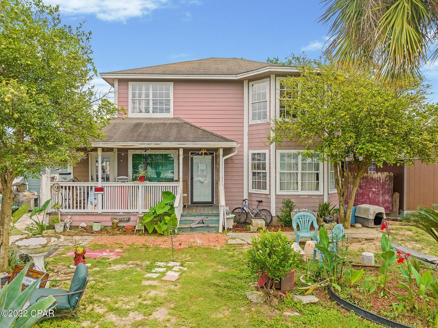 Big house on a big lot down the street from the ''dedicated beaches'' of Laguna Beach FL. 3/2 House and accessory building / garage on 1.5 lots. Premium Laguna Beach location and lots of livable square feet makes this property very appealing. You will smell, and feel,  the sea breeze from the front yard. Yes, it will need some TLC but that will give the new owner's the opportunity to make this a ''custom'' home just feet from the unspoiled beaches near Thomas' Donut and the Charlie Lahans' Carousel Market. Thanks to the Lahan family, these beaches will remain free of beachside construction. You can see the dunes from your mailbox already. A future rebuild would offer even more awesome views of the Gulf of Mexico from the 2nd, 3rd, and 4th floors.