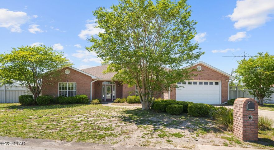 CURRENTLY UNDER CONTRACT, SELLER WILL CONSIDER BACKUP OFFERS. Welcome home to 416 Shadecrest Dr, a beautiful 4-bedroom, 2-bathroom gem, perfectly located on a spacious lot in a charming neighborhood just minutes from Tyndall Air Force Base and the white sands of Mexico Beach. This home offers great curb appeal with two driveways and plenty of room to spread out. The oversized master bedroom features dual walk-in closets, providing tons of storage. Inside, you'll find a formal dining room, arched hallways, and a layout that's ready for your personal touch. The washer and dryer are included, and outside you'll enjoy a workshop with electricity plus two additional sheds—perfect for hobbies, storage, or tools. This is the home you've been waiting for, don't miss out, call today!