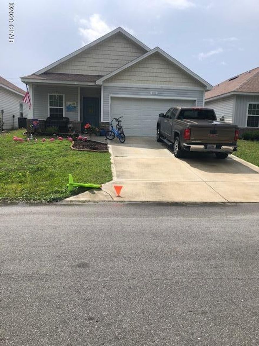 This is a well maintained beautiful home right off of highway 98. It is across the street from Colony club golf course. House has beautiful cabinets and quartz.  Flooring is vinyl plank in living room and dining and kitchen.  Bedrooms have carpet. Bathrooms have tile.  Very large walk in closet in master bedroom. Talk to google when you come in door and lights will come on.  Yard is fenced. Small yard so there will not be much yard 

maintaince.  NO HOA FEES! Home is priced 

right so please call Cynthia Luster to schedule

 a showing! 850-691-7927 More pictures to 

come in a few days.ACTIVE CONTINGENT=SELLER TAKING BACK UP OFFERS