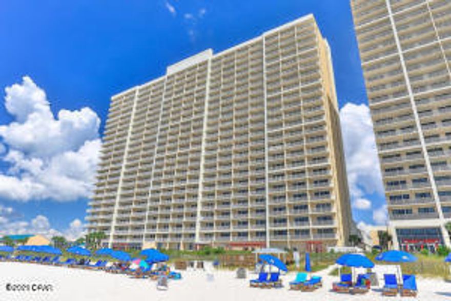 Perfect floor to watch the Spectacular Sunset!  One of the best 3 Bedroom Floor Plan.  Very Spacious.  New tiled floor all throughout.  The unit 9' ceilings, master bedroom facing the beach.  This condo offers a lot of amenities e.g. pool side bar and grill, 3 outdoor pools, 2 heated indoor pools, an ice cream shop, beach store with Starbucks products, movie theater, fitness center, wet and dry saunas, covered parking & 24 hours security.