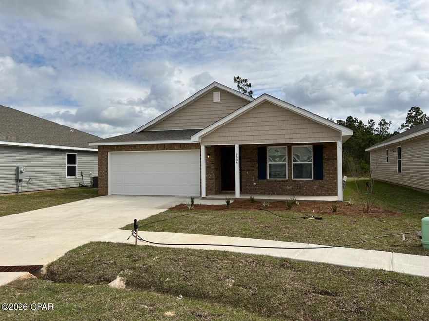 Beautifully situated in the Butler Farms Community, this well-maintained 4-bedroom home is tucked away on a quiet cul-de-sac and conveniently located near Tyndall Air Force Base—making it an ideal option for first-time homebuyers, military families, or investors.

The home features an open-concept layout that seamlessly connects the living, dining, and kitchen areas, creating a bright and inviting space perfect for everyday living and entertaining. The kitchen is thoughtfully designed with attractive cabinetry, granite countertops, and stainless-steel appliances, including a range with microwave hood and dishwasher. A washer and dryer are also included for added convenience.

The spacious primary suite offers a private en-suite bath complete with dual vanity sinks and a walk-in closet, providing both comfort and functionality. Step outside to a backyard that offers a blank canvas for customization, backed by a peaceful wooded area that adds privacy and a serene setting.