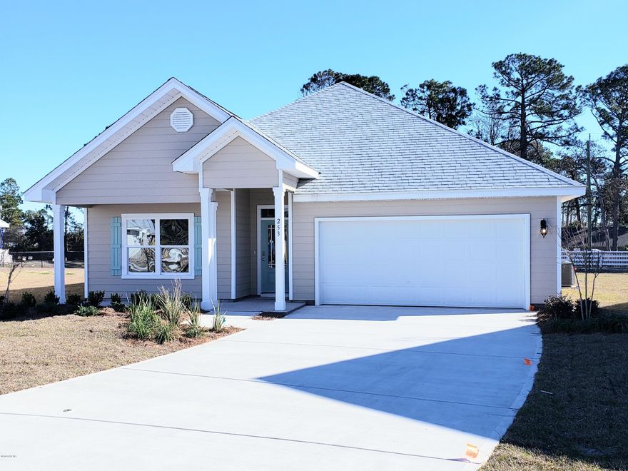 Red Tag Sale! Reduced Price, Closing Cost Incentives and very little down with new contract through 4/30/2020 with DHI Title and Mortgage Services Emerald Cove is now selling! This is the Rhett floor plan. This plan has a two car garage and a covered front porch. As you enter this home you will

LVP flooring throughout the common areas of this home. The kitchen is open and spacious with beautiful cabinetry, granite countertops and a center island with

stainless steel sink. Stainless steel appliances include smooth top stove, microwave and dishwasher as well as Kinetico water filtration system. The living room

has trey ceilings as well as the Master bedroom. 9' ceilings throughout this home and trey ceilings in living area and master bedroom. A standard Smart Home
package includes a KwikSet keyless entry, an Echo Dot device, and Qolsys touch panel which can be integrated to control your lighting, thermostat and even
secure your home A one year builder warranty and a 10 year manufacturer's warranty are also included. Pictures, photographs, floor plans,
elevations, features, colors and sizes are approximate for illustration purposes only and will vary from the homes as built.
Home and community information including pricing, included features, terms, availability and amenities are subject to change
and prior sale at any time without notice or obligation. For Move-In/Completion Estimates: Ready dates are estimates only.
Timing of completion of construction and buyer move-in are subject to contingencies contained in home purchase agreement
and governing jurisdictions issuance of a certificate of occupancy, and may change due to forces majeures and other delays or
disruptions outside the reasonable control of D.R. Horton, Inc.