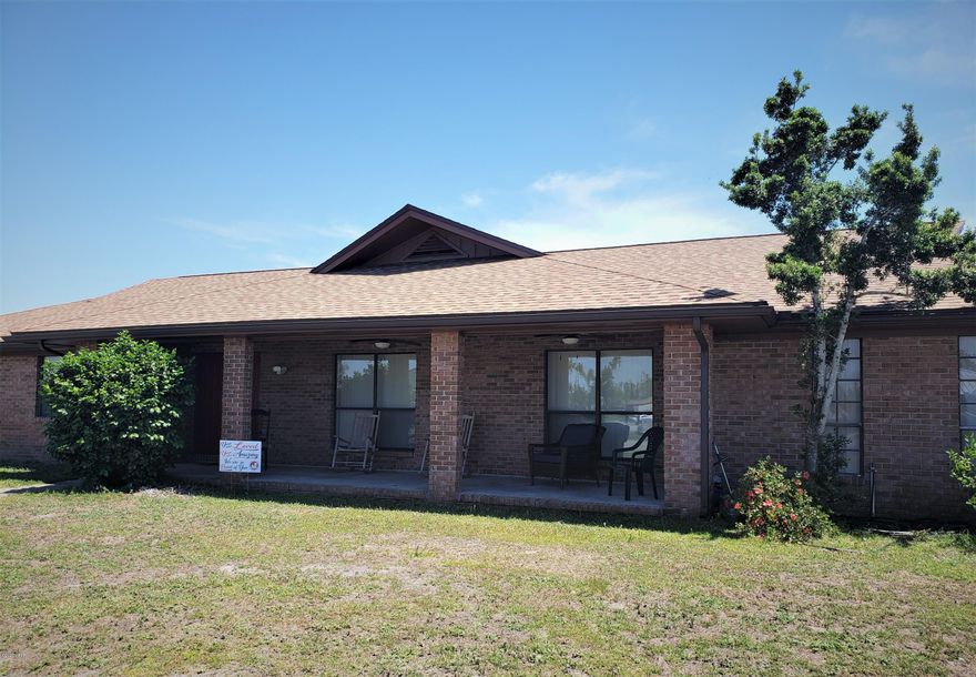 'CURRENTLY UNDER CONTRACT, SELLER ACCEPTING BACKUP OFFERS' Large brick home in a very nice neighborhood w/sidewLalks & underground utilities!  Well built home in popular subdivision of Grimes Estates.  A brick fireplace is the focal point of the large family room in additional to a formal living room & dining room.  The kitchen was updated w/beautiful cabinets & solid surface counters.  Flooring consists of beautiful tile, vinyl plank and carpeting throughout.  And there is a large indoor laundry room w/a half bath!  The master bedroom features a  private bathroom & overlooks the oversized inground saltwater pool!  Additional bedrooms are larger than normal.  The home is located on an oversized corner lot in a beautiful neighborhood.  New in 2019: Roof, Siding/Trim, Flooring and Kitchen.