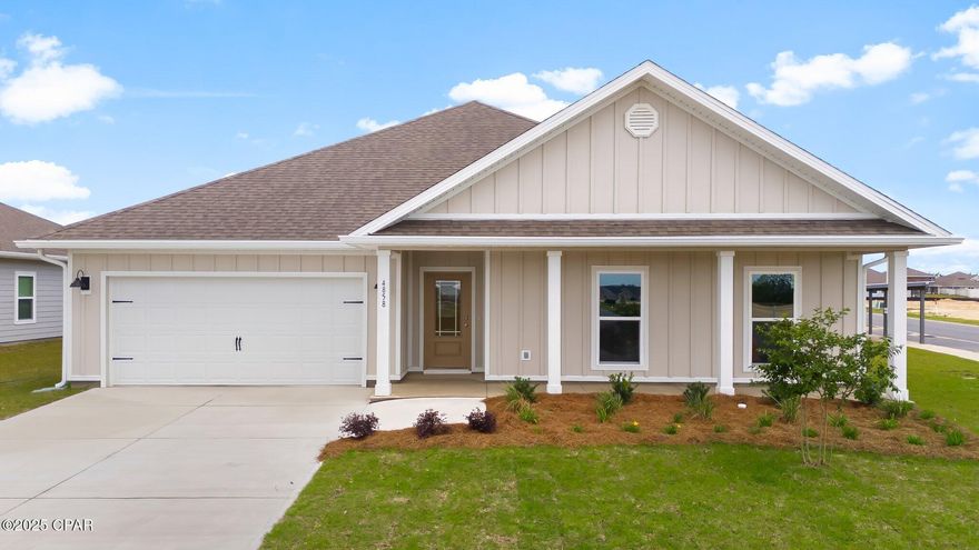 Welcome to the Victoria, a new home floor plan located at Titus Park in Panama City, Florida. The Victoria is a large open floor plan that is a great addition to our Tradition Series homes at Titus Park. The Victoria is a 4-bedroom, 2.5-bathroom, 2 car garage home that has 2,275 square feet and many features. It is a popular floorplan built at many of our communities here in the sunny Panama City, Florida. As you approach the Victoria floor plan, you will notice the large covered front porch and beautiful Hardie Board Plus siding that covers all sides of the house. There is also a covered back patio that has plenty of room for patio furniture to enjoy your morning coffee or having friends over.

On the inside of the Victoria, you'll notice the sunlight that radiates throughout the home from the many windows and the EVP flooring throughout the main areas of the home. Each bedroom has plush carpet floors and closets with ventilated shelving. The large open living room has tray ceilings and a ceiling fan and opens to the kitchen and dining area. The kitchen and full bathrooms have beautiful white cabinets and elegant white quartz countertops. The primary bathroom features a double vanity and a separate tub and a shower with glass doors next to a walk-in closet, saving you space in the main bedroom. The guest bathroom also features a double vanity and plenty of cabinet space.

Appreciate the convenience of a Smart Home technology package, featuring keyless entry and an intuitive control panel for your thermostat, lighting, and security systems. The exterior of this home features Hardie Color Plus Siding and is uniquely engineered to stand up to the harshest elements from wind, rain, fire, freezing temperatures, and hail. Dimensional shingles with 30-year warranty. A landscaped front flower bed at entry way and fully sodded yard. Our Titus Park community features underground utilities making it less susceptible to damage from severe weather leading to fewer outages and more reliable service. Residents of Titus Park can enjoy exclusive access to the newly built amenity center with a pool, BBQ pits and lounge chairs!

Come and see for yourself why the Victoria is a popular floor plan for new home buyers. To see this floor plan at Titus Park, stop by our model home today or schedule an appointment online.