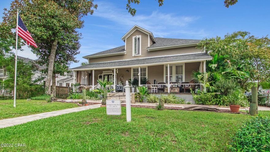 Currently Under Contract, Accepting Back Up Offers.   ''ONE OF A KIND''  Bungalow with BAY VIEWS, offering the best in ST. Andrews living. The welcoming front porch invites you to sit and enjoy the lively neighborhood. But, once you step inside, you'll be drawn in by the magic of a century old home and its original hard wood flooring, oversized windows and soaring ceilings. A secret staircase leads to a full height attic just waiting for your design ideas. The outside includes lovely paver walkways, an artist's workshop and a separate building for extra storage.  An oversized 2 car garage is tucked off the side street, allowing parking for all your toys. Follow the stairs to an inviting loft space that would make a perfect home office. Imagine the possibilities