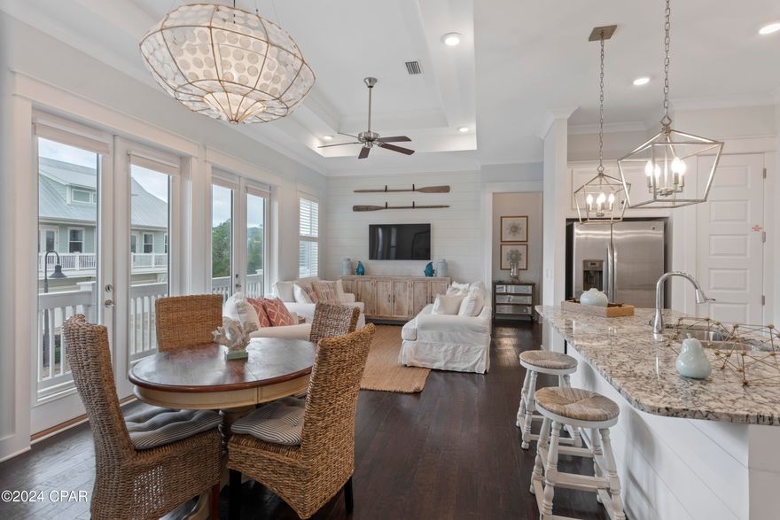 ''Gone Coastal'' is beautifully appointed two bedroom, two and one half bath town home in sought after Prominence on 30A. 

A proven four year track record of rental income and rated at 9.8 as a ''Super Host'' on VRBO creates a savvy investment. 

Updates include: Shiplap, new HVAC with air purification system, new washer and dryer, and new dishwasher. Offered fully furnished; ideal for those looking for a relaxing, fun-filled vacation home! 

The first level consists of a garage and foyer where steps lead to the second floor where you'll enjoy a fully equipped kitchen with stainless appliances and beautiful counter tops and living and dining area. Step onto a large balcony and take in the afternoon breezes and sunsets. Both bedrooms are ensuite with private bathrooms, one leading to the balcony.

There is a laundry room close by completing the second level.

When the sun comes up you are steps to the cool water of the community pool, or make your way to the beaches nearby for a day of tanning with a book in hand.

There is a convenient tram to the beaches or use the beach cruiser bikes. Load your gear behind one of the bikes in the easy tow cart. ''Gone Coastal'' has beach chairs, umbrellas, and beach toys available. Also feel free to have one of the beach rental companies set up your spot on the sand.

Prominence is located on the North side of 30A between Alys Beach and Seagrove; enjoy access to the two community resort style pools  and a private shuttle service to the Santa Clara Beach access in Seagrove. There is an ease and convenience of walking over to ''The Big Chill'', the community's town center which includes restaurants, shops, an amphitheater with a covered event pavilion, a cinema screen for movies, as well as a stage for concerts and events.